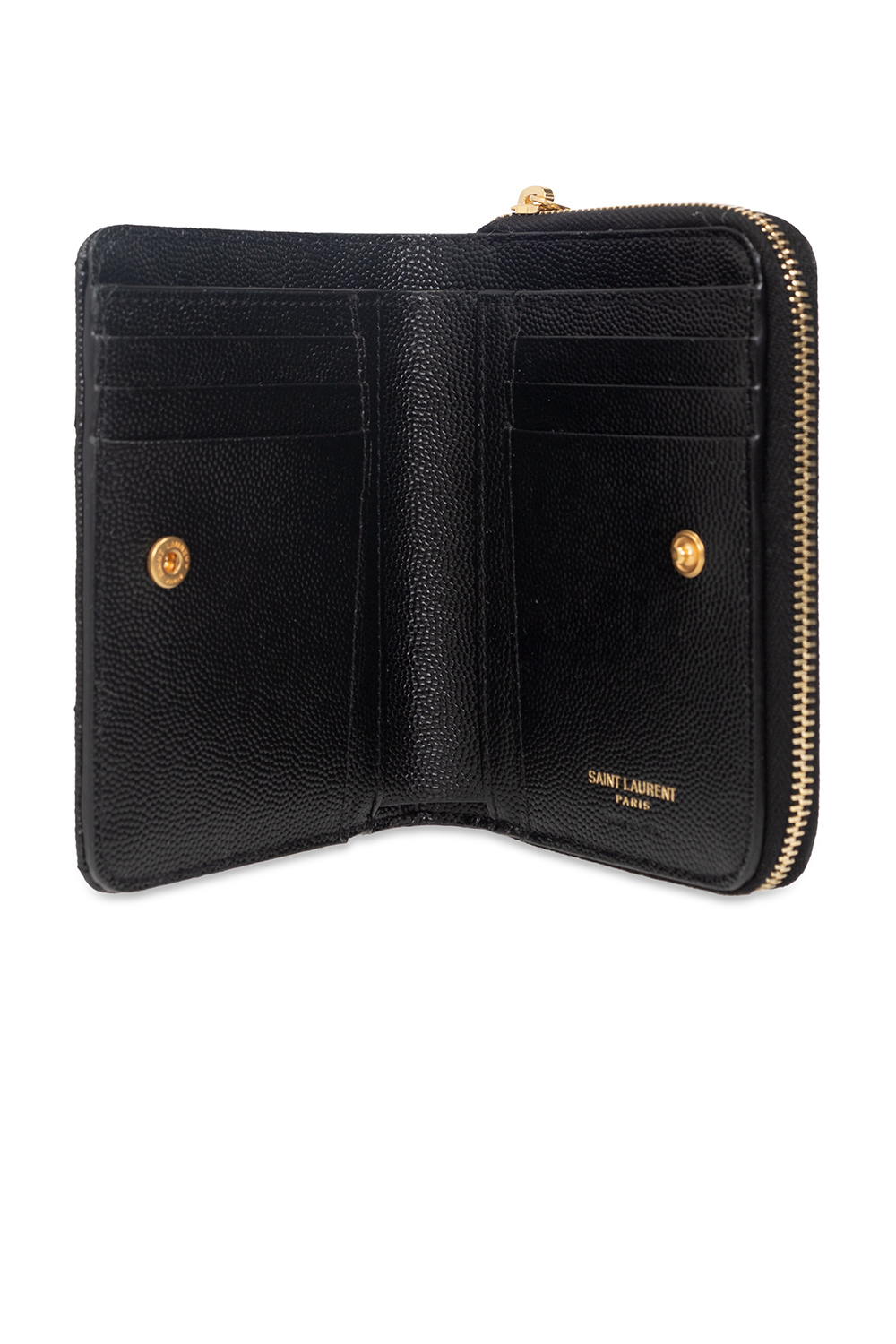 Saint laurent モノグラムwallet Monogram zipped leather wallet in black - Saint Laurent